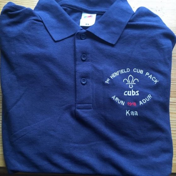 1st Henfield Cubs - Navy Blue Leaders Polo Shirt WITH NO PERSONALISED ...