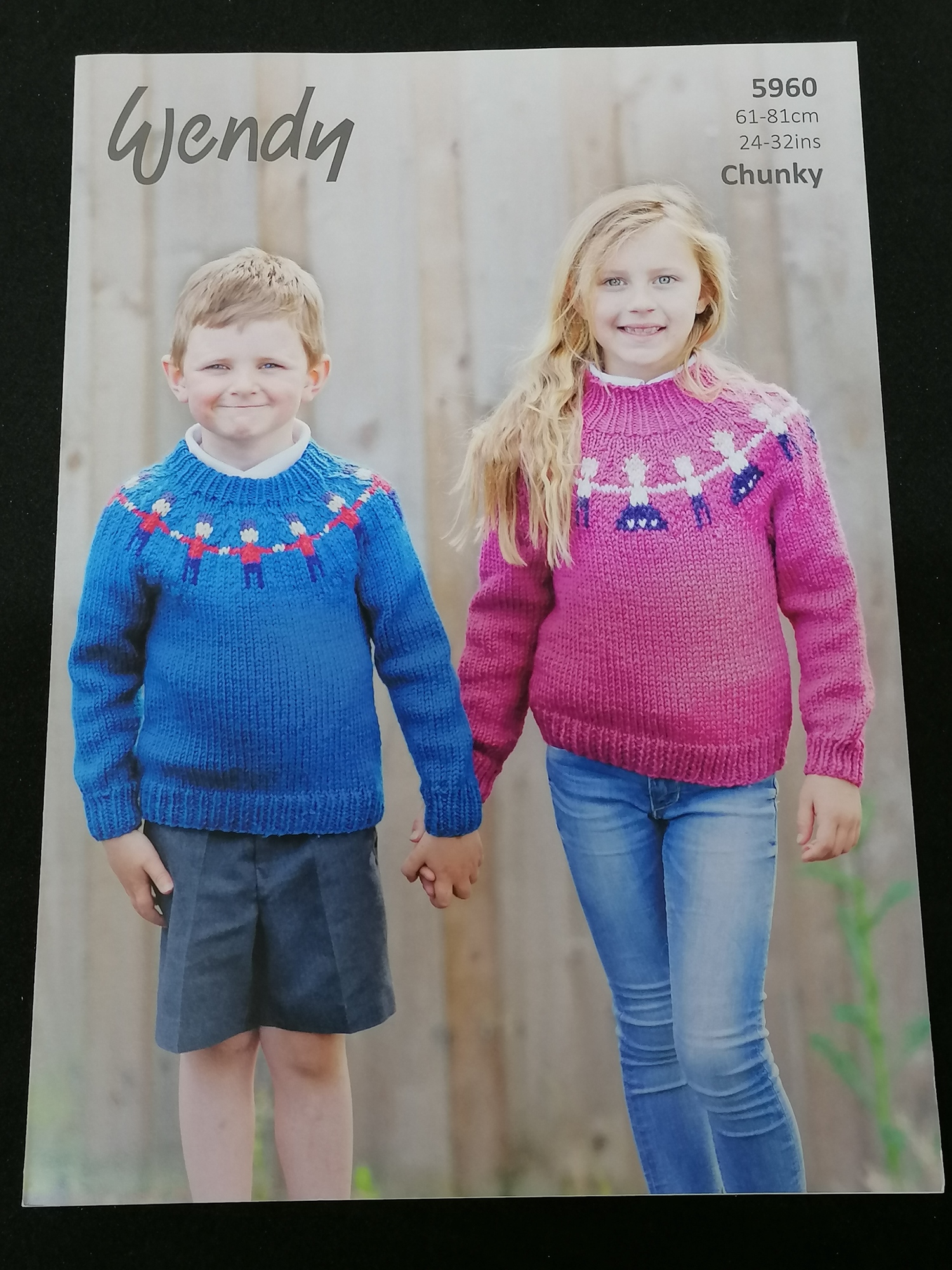 Wendy 5960 - Childrens Yoke Pattern Sweater in Chunky - 24 - 32